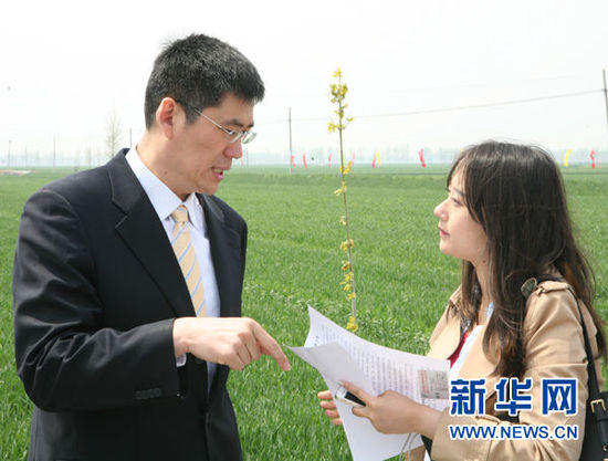 點擊查看大圖 圖為中化化肥副總經理呂文接受新華網記者